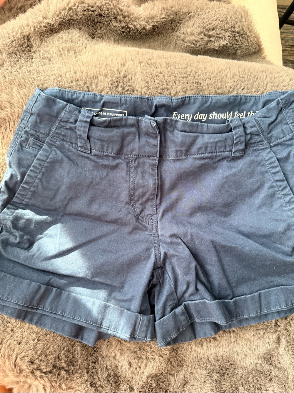 Vineyard Vines Navy Cotton Blend Kids Shorts (size 00)